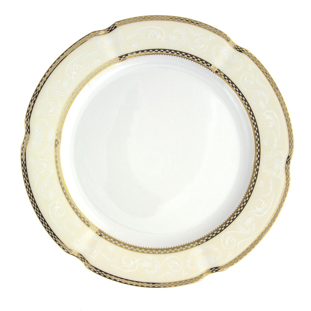 Assiette plate porcelaine rebord Ø 27 cm
