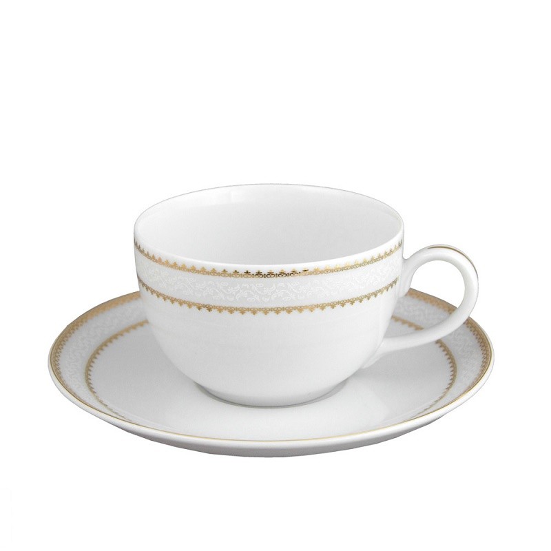 Tasse à thé en porcelaine avec couvercle et passoire à thé, (LxP) 10x8cm